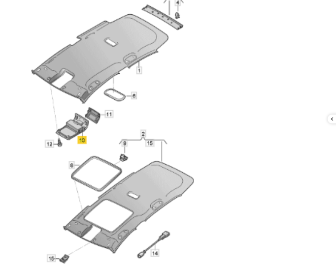 VW GTI MK7 Storage Tray Titanium Black
