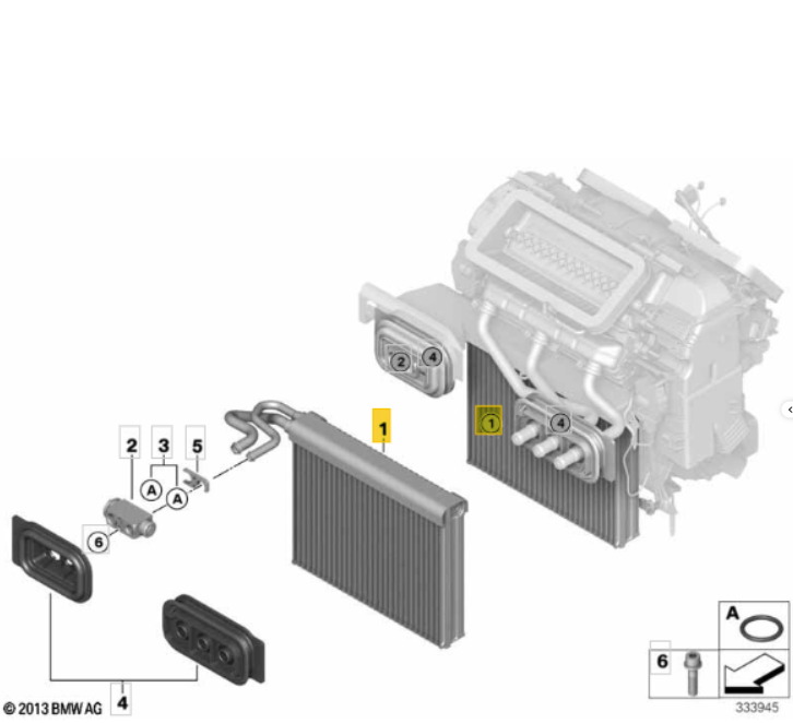 BMW A/C Evaporator Core